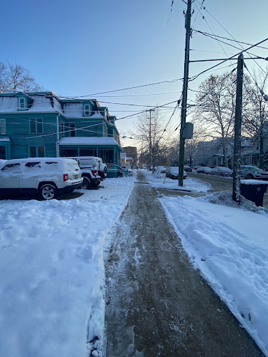 Snow outside my house in Kerrytown.