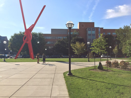 Outdoor sculpture by the UMMA