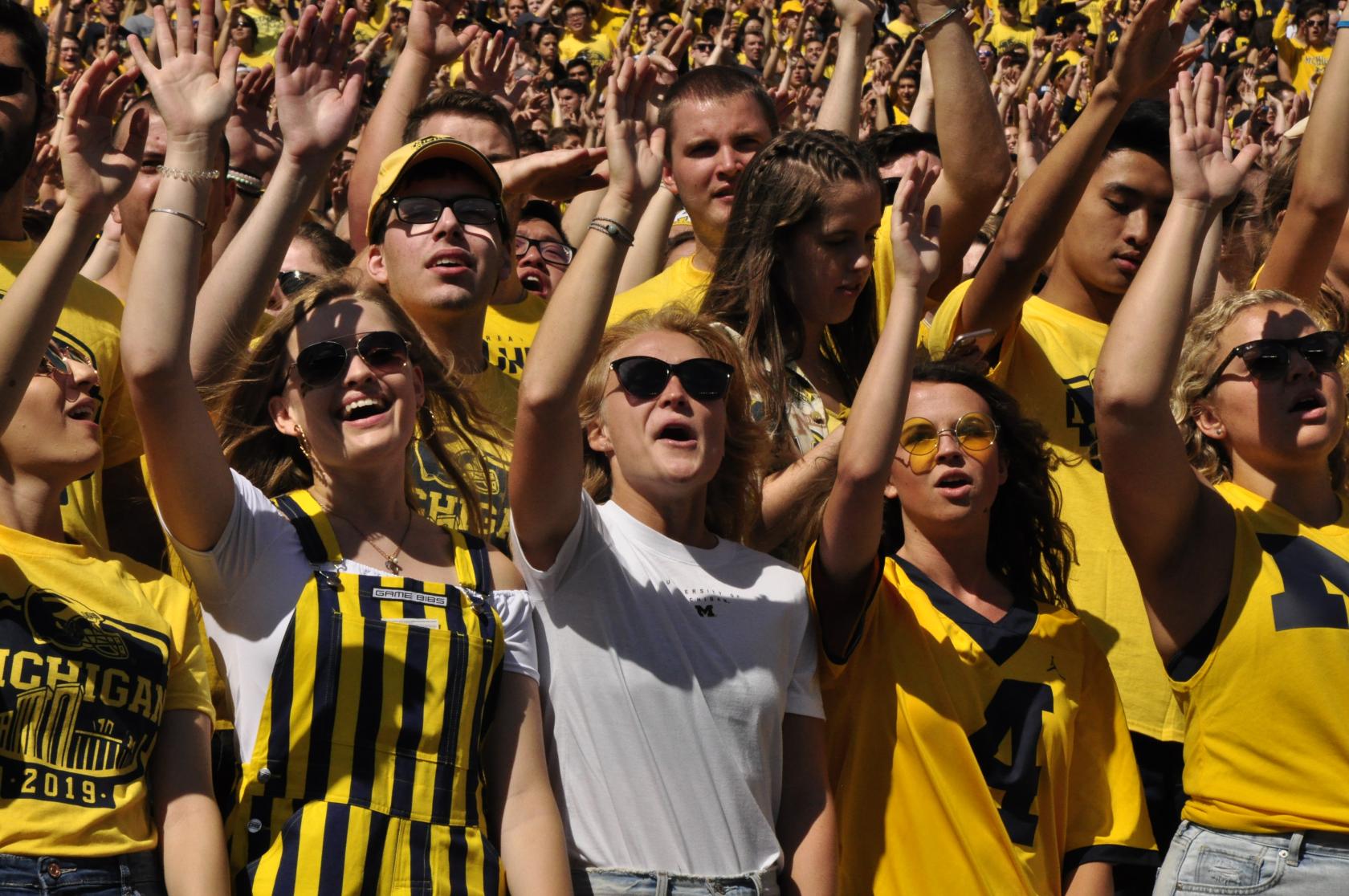 Cheering student section