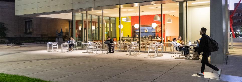 The University of Michigan Museum of Art at night