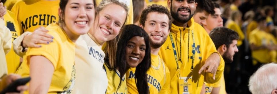 A group of students at a game