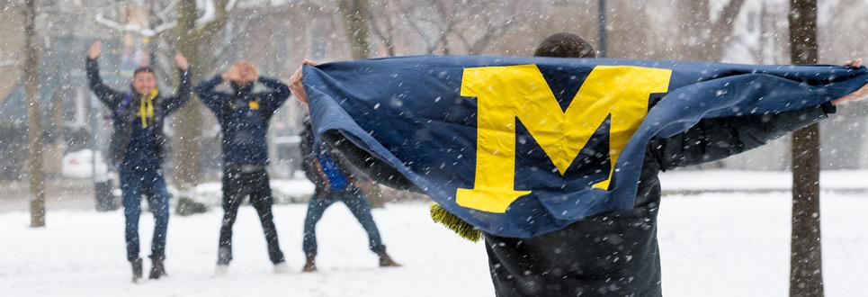 Students in the snow