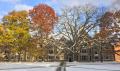 U-M campus with leaves changing color in the fall